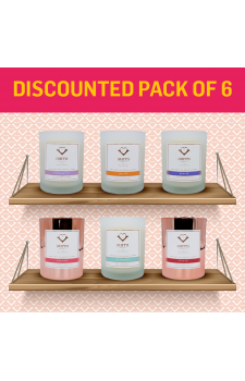 Discounted pack of 6 Aurra Organics 100% Certified Organic Candles - Normal SRP £304.44